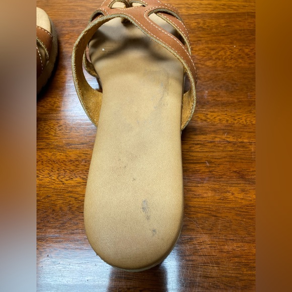 Super rare, vintage Fanfare YoYo’s brown leather thong sandal from the 70’s - Picture 10 of 16